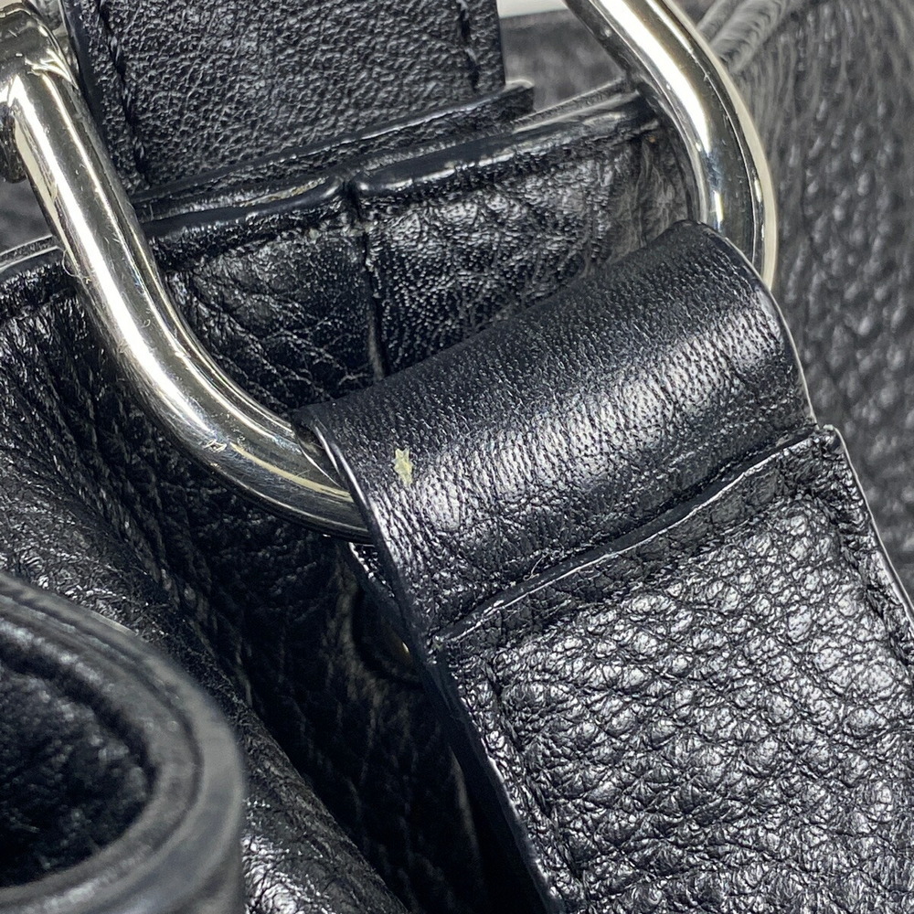 Burberry Leather Shoulder Drawstring Embroidery S… - image 4